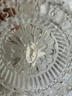 VTG Fenton White Milk Glass Pedestal 3 Piece Hobnail Footed Fairy Lamp 8 READ