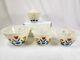 Vtg Fire King Tulip Nesting Mixing Bowls Grease Jar Milk Glass Set Of 4 Anchor