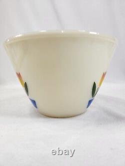 VTG Fire King Tulip Nesting Mixing Bowls Grease Jar Milk Glass Set of 4 Anchor