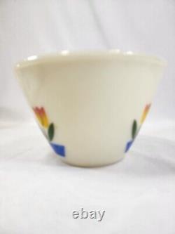 VTG Fire King Tulip Nesting Mixing Bowls Grease Jar Milk Glass Set of 4 Anchor