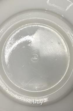 VTG McKee Milk Glass Blue Snowflake Tom & Jerry Punch Bowl Beaded Edge & Cups