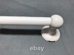 VTG Porcelain Ceramic Milk Glass 19 Bathroom Towel Bar Holder Rack Old 1452-24B