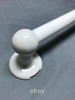 VTG Porcelain Ceramic Milk Glass 19 Bathroom Towel Bar Holder Rack Old 1452-24B