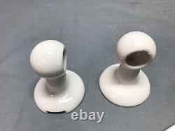 VTG Porcelain Ceramic Milk Glass 19 Bathroom Towel Bar Holder Rack Old 1452-24B