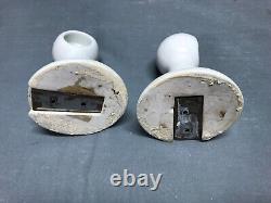 VTG Porcelain Ceramic Milk Glass 19 Bathroom Towel Bar Holder Rack Old 1452-24B