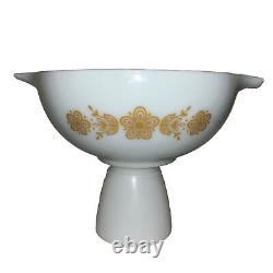 VTG Pyrex Butterfly Gold Cinderella Nesting Mixing Bowl 441 442 443 444 Set/4