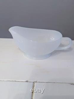 VTG Set of 20 Anchor Hocking Fire-King Blue Floral Milk Glass USA Casserole Cups