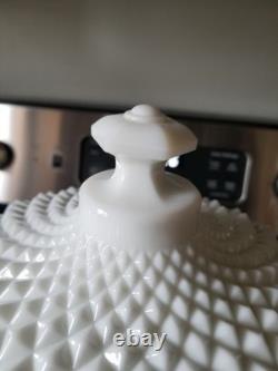 VTG Westmoreland Milk Glass Large 14 Grandfather Sawtooth Compote W Lid EUC