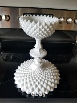 VTG Westmoreland Milk Glass Large 14 Grandfather Sawtooth Compote W Lid EUC
