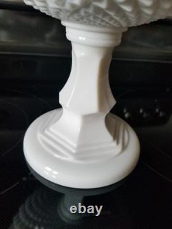 VTG Westmoreland Milk Glass Large 14 Grandfather Sawtooth Compote W Lid EUC