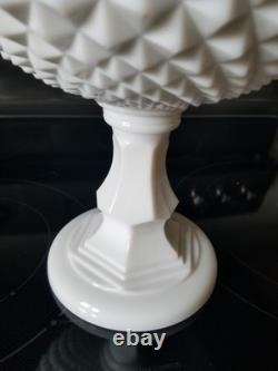 VTG Westmoreland Milk Glass Large 14 Grandfather Sawtooth Compote W Lid EUC