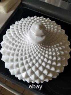 VTG Westmoreland Milk Glass Large 14 Grandfather Sawtooth Compote W Lid EUC