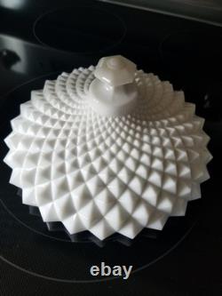 VTG Westmoreland Milk Glass Large 14 Grandfather Sawtooth Compote W Lid EUC