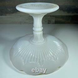 Vallerysthal France Milk Glass Pedestal Epergne