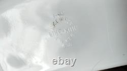 Very RARE Georges Briard MCM milk glass casserole dishes w metal warming stand