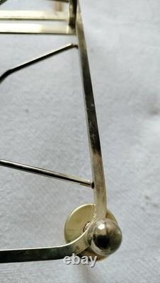 Very RARE Georges Briard MCM milk glass casserole dishes w metal warming stand