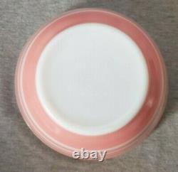 Very Rare Pyrex 402 1 1/2 qt Rainbow Pink / White stripped Bowl NO CHIPS