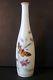 Victorian Barber Bottle Hair Tonic Milk Glass Hand Painted With Butterfly C. 1880