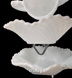 Vintage 10 Pc Milk Glass Assortment MCM Cottagecore Wedding Decor