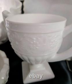 Vintage 10 Pc Milk Glass Assortment MCM Cottagecore Wedding Decor