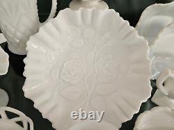 Vintage 10 Pc Milk Glass Assortment MCM Cottagecore Wedding Decor
