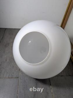 Vintage 10 Round White Milk Glass Globe Ball Orb Lamp Shade Mid Century Modern