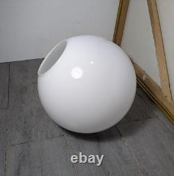 Vintage 10 Round White Milk Glass Globe Ball Orb Lamp Shade Mid Century Modern