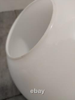 Vintage 10 Round White Milk Glass Globe Ball Orb Lamp Shade Mid Century Modern