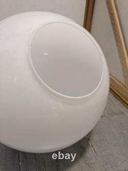 Vintage 10 Round White Milk Glass Globe Ball Orb Lamp Shade Mid Century Modern