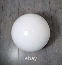 Vintage 10 Round White Milk Glass Globe Ball Orb Lamp Shade Mid Century Modern