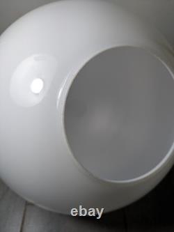 Vintage 10 Round White Milk Glass Globe Ball Orb Lamp Shade Mid Century Modern
