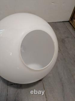 Vintage 10 Round White Milk Glass Globe Ball Orb Lamp Shade Mid Century Modern