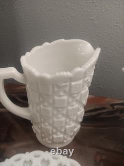Vintage 13pc Milk Glass Set