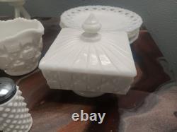 Vintage 13pc Milk Glass Set