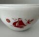 Vintage 1930's/40's Mckee Sailboat Stacking Milk Glass Bowls Set Of 4 Excellent