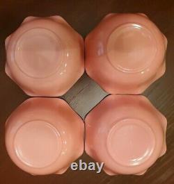 Vintage 1950 Hazel Atlas Pink Ripple Crinoline tableware NEW No Box 20 pc set