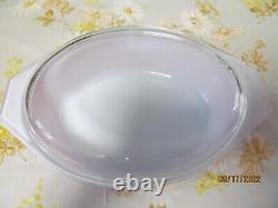 Vintage 1950s Pyrex 045 Pink Daisy 2 1/2 Quart Casserole Dish With Lid FREE SHIP