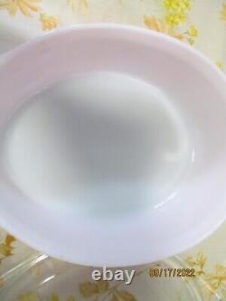 Vintage 1950s Pyrex 045 Pink Daisy 2 1/2 Quart Casserole Dish With Lid FREE SHIP