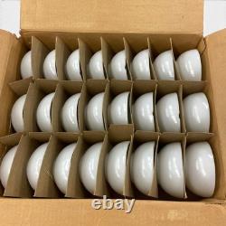 Vintage 1978 Anchor Hocking Fire-King White Milk Glass Custard Cups, Case of 24