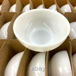 Vintage 1978 Anchor Hocking Fire-King White Milk Glass Custard Cups, Case of 24
