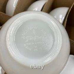 Vintage 1978 Anchor Hocking Fire-King White Milk Glass Custard Cups, Case of 24