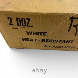 Vintage 1978 Anchor Hocking Fire-King White Milk Glass Custard Cups, Case of 24