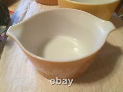 Vintage 1979 PYREX Butterfly Gold Set/3 Lidded Casserole Bowls 473, 474, & 475