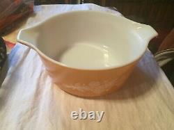 Vintage 1979 PYREX Butterfly Gold Set/3 Lidded Casserole Bowls 473, 474, & 475