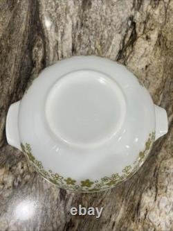 Vintage 3 Pyrex Spring Blossom Green Crazy Daisy Cinderella Mixing Bowls
