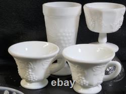 Vintage 30 WHITE MILK GLASS MIXED LOT