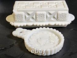 Vintage 30 WHITE MILK GLASS MIXED LOT