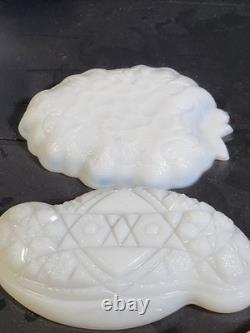 Vintage 30 WHITE MILK GLASS MIXED LOT