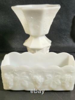 Vintage 30 WHITE MILK GLASS MIXED LOT