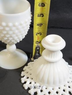 Vintage 30 WHITE MILK GLASS MIXED LOT